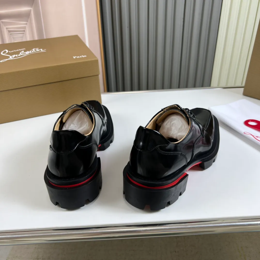 Men's shoes 💰720💰 CL's popular red-soled boots 🆑1:1 original mold, Christian* Louboutin, imported open-edge beaded cowhide leather on the upper + water-dyed cowhide lining, original outsole ⬆️ Wear-resistant and non-slip, full set of counter packaging 🎁38-45 (customized for 45, non-refundable)